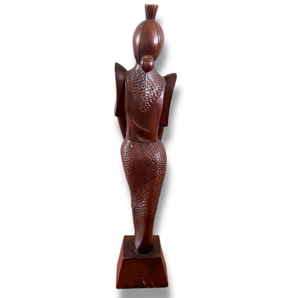 Vintage Hand Carved Wooden Indonesian Woman Goddess Statue - Picture 2 of 10
